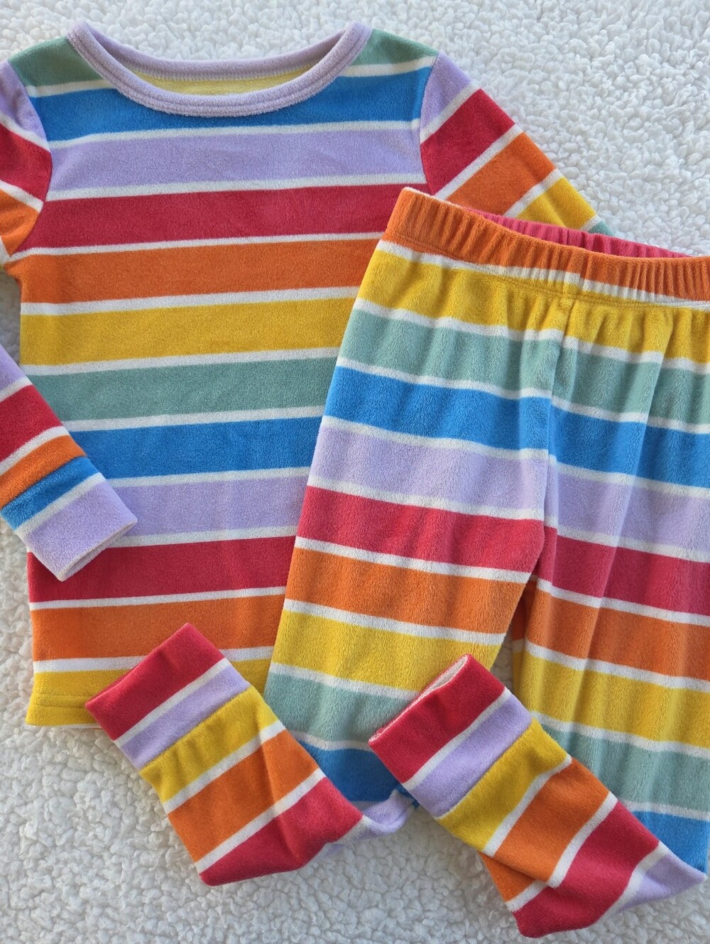 Cat And Jack 3t Soft Rainbow Pajamas Set